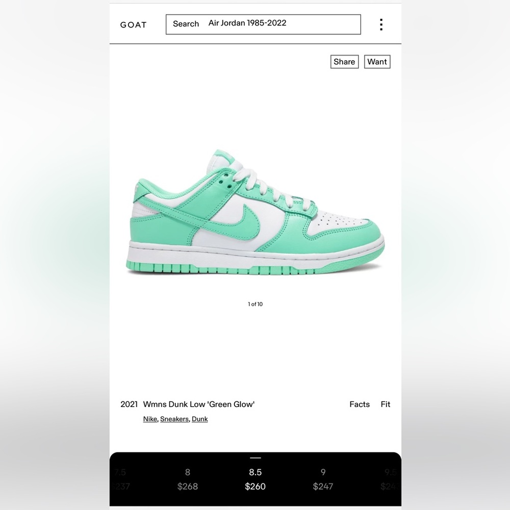2021 Wmns Dunk Low 'Green Glow'